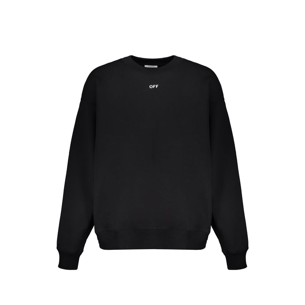 Off-White Black Cotton Sweatshirt | Regal Royce