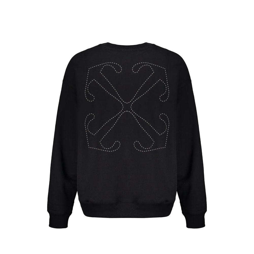 Off-White Black Cotton Sweatshirt | Regal Royce