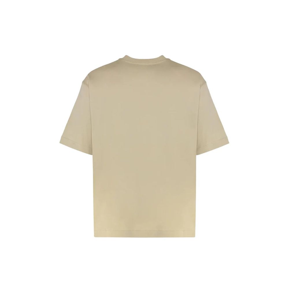 Off-White Beige Cotton T-Shirt | Regal Royce