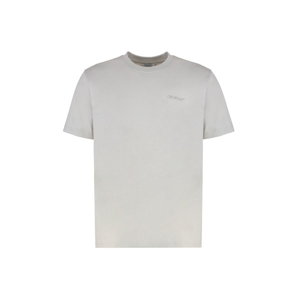 Off-White Gray Cotton T-Shirt | Regal Royce