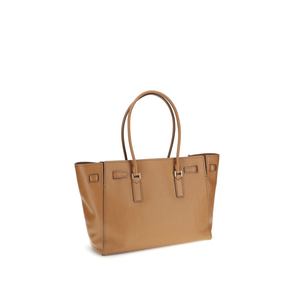 Michael Kors Beige Calf Leather Bos Taurus Shoulder Bag | Regal Royce
