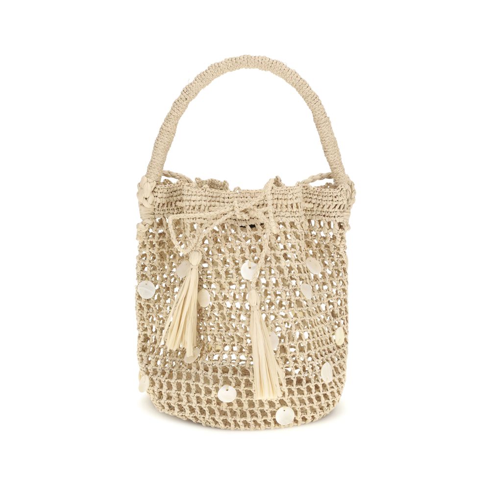 Alanui Beige Raffia Backet Bag | Regal Royce