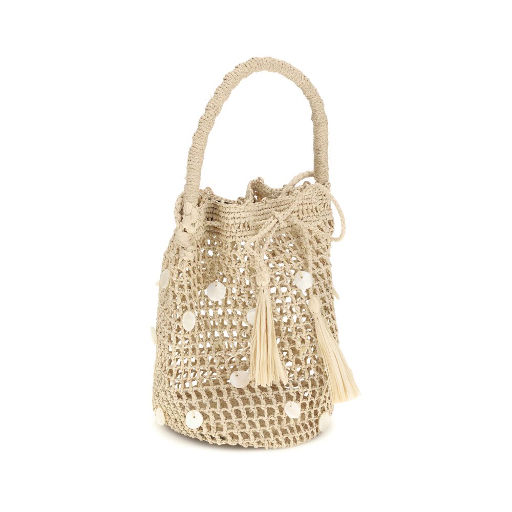 Alanui Beige Raffia Backet Bag | Regal Royce
