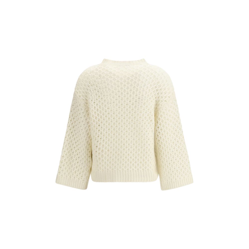 Fabiana Filippi Cream Fleece Wool Sweatshirt | Regal Royce