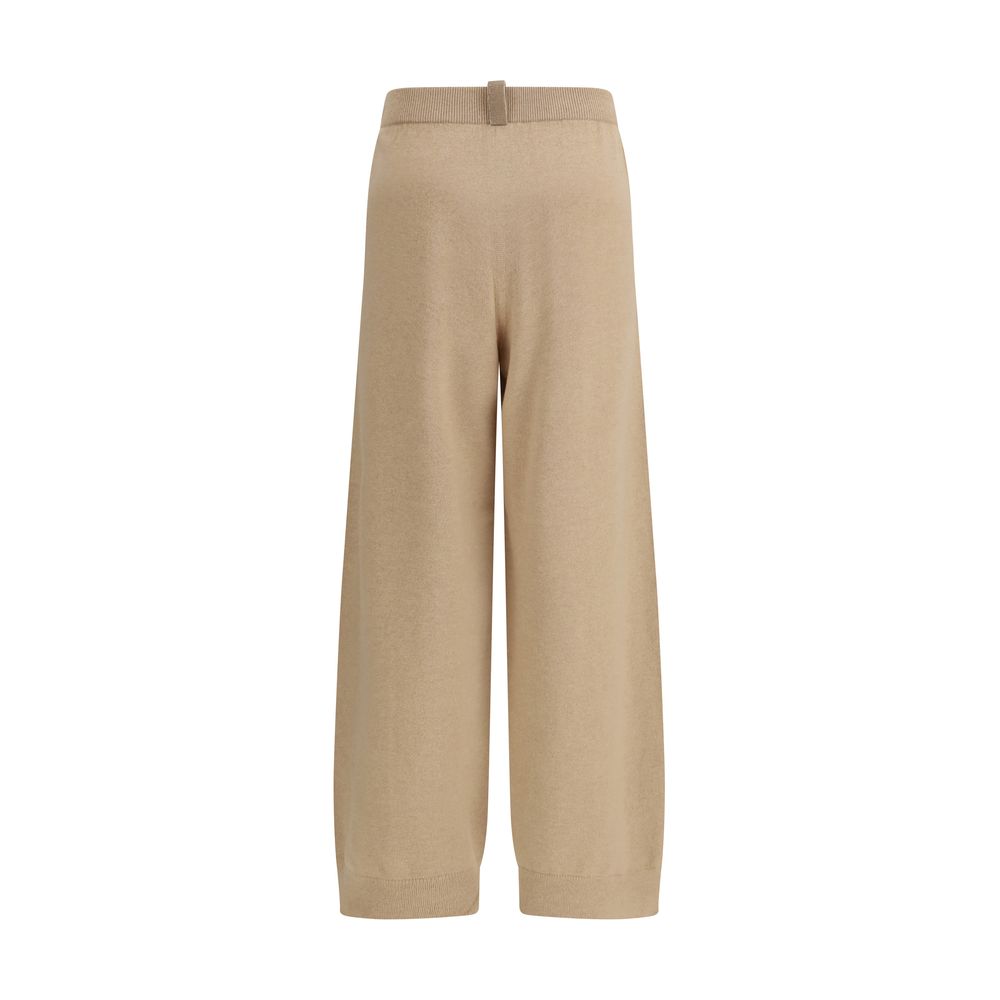 Fabiana Filippi Beige Fleece Wool Casual Pants | Regal Royce