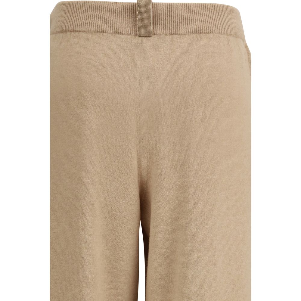 Fabiana Filippi Beige Fleece Wool Casual Pants | Regal Royce