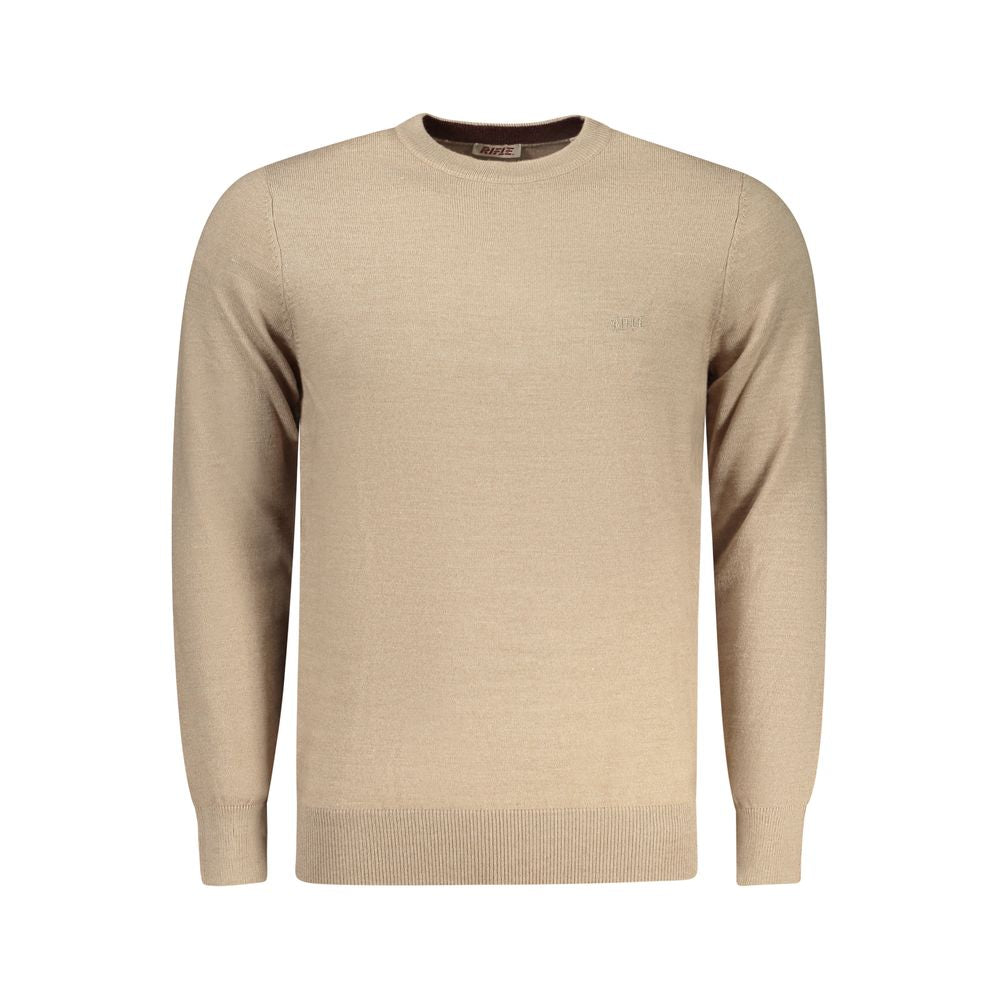 Rifle Beige Polyester Men Sweater | Regal Royce