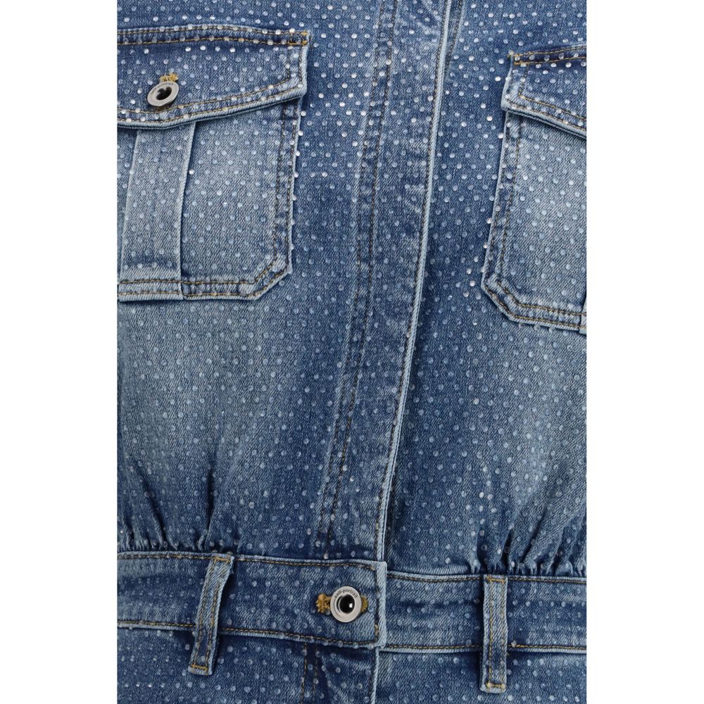 Self-Portrait Blue Cotton Jumpsuit | Regal Royce