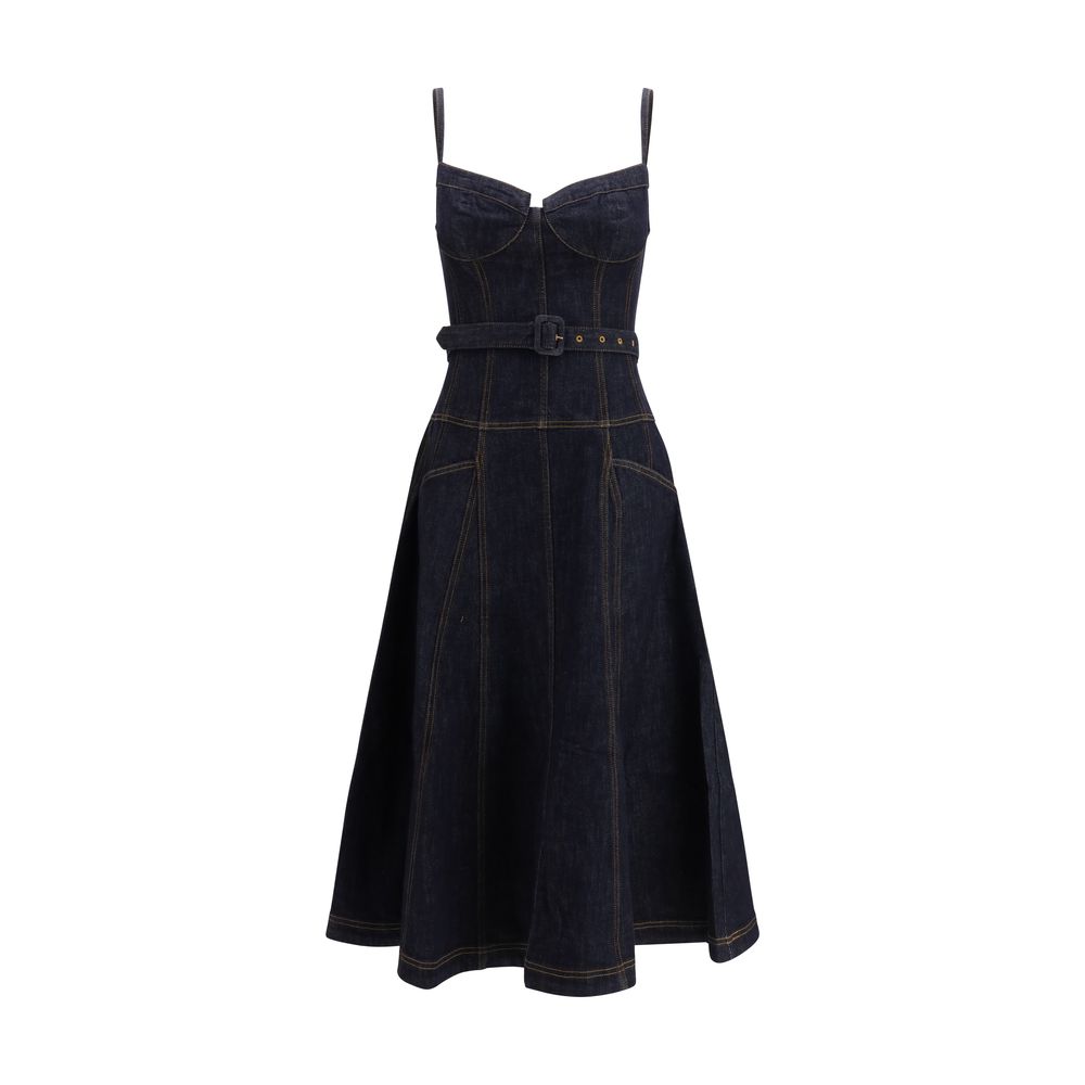 Self-Portrait Blue Cotton Casual Dress | Regal Royce
