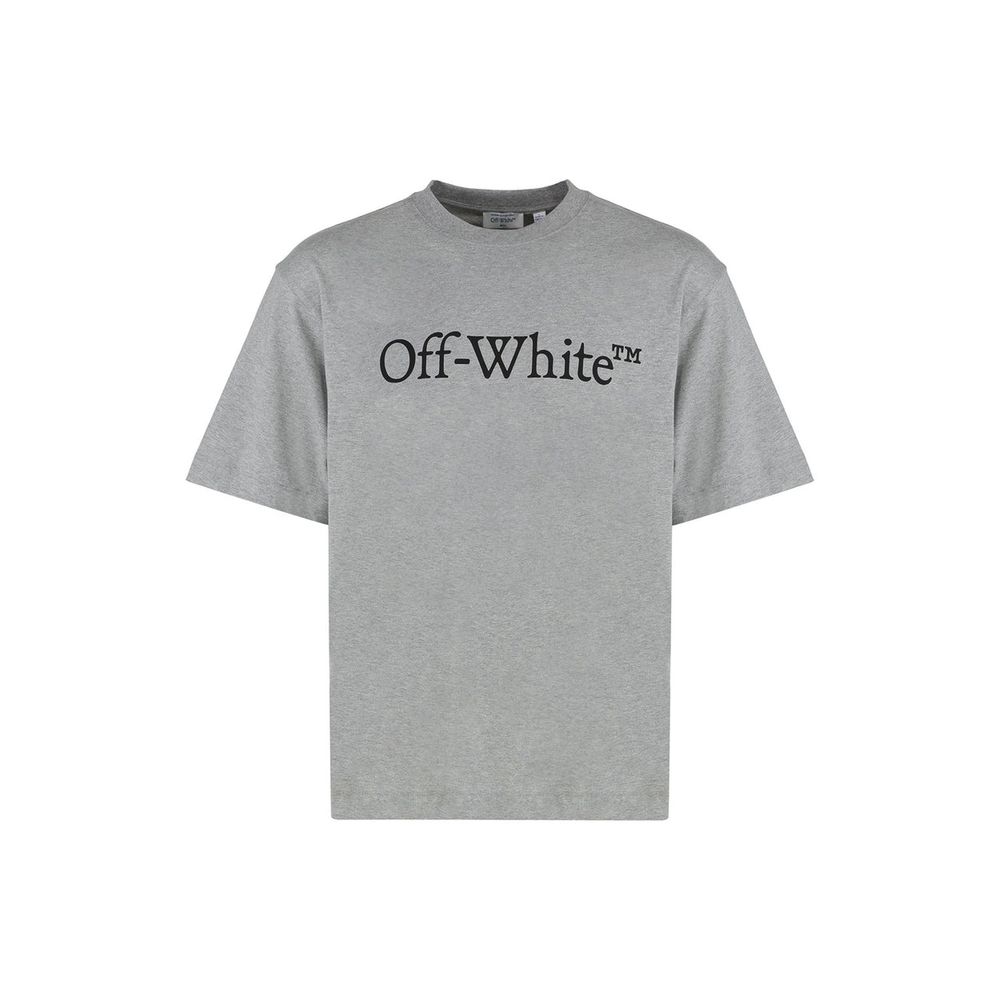 Off-White Gray Cotton T-Shirt | Regal Royce