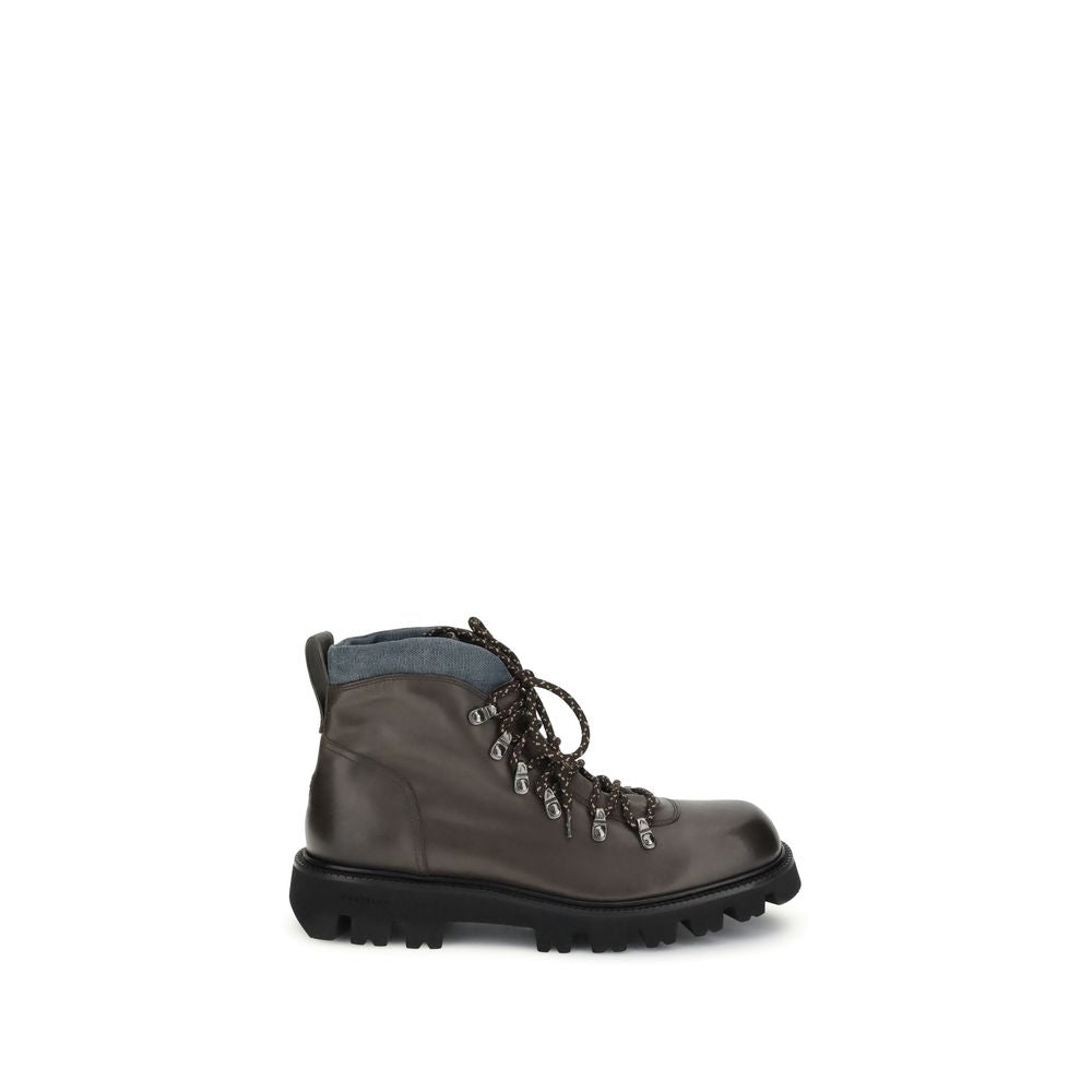Fratelli Rossetti Brown Calf Leather Bos Taurus Lace-Up Boots | Regal Royce