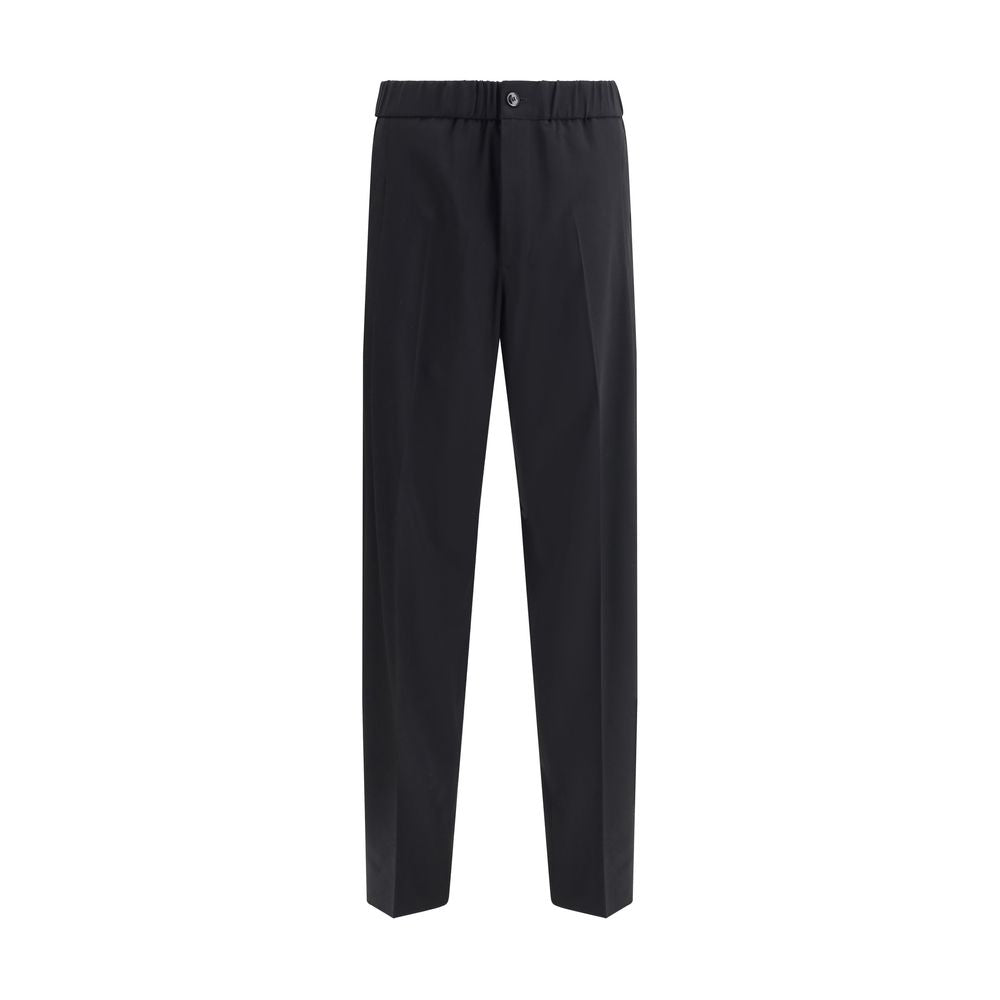 Giorgio Armani Black Cotton Casual Pants | Regal Royce