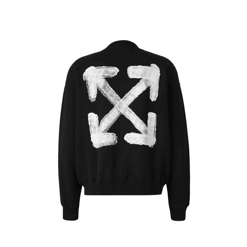 Off-White Black Cotton Sweatshirt | Regal Royce