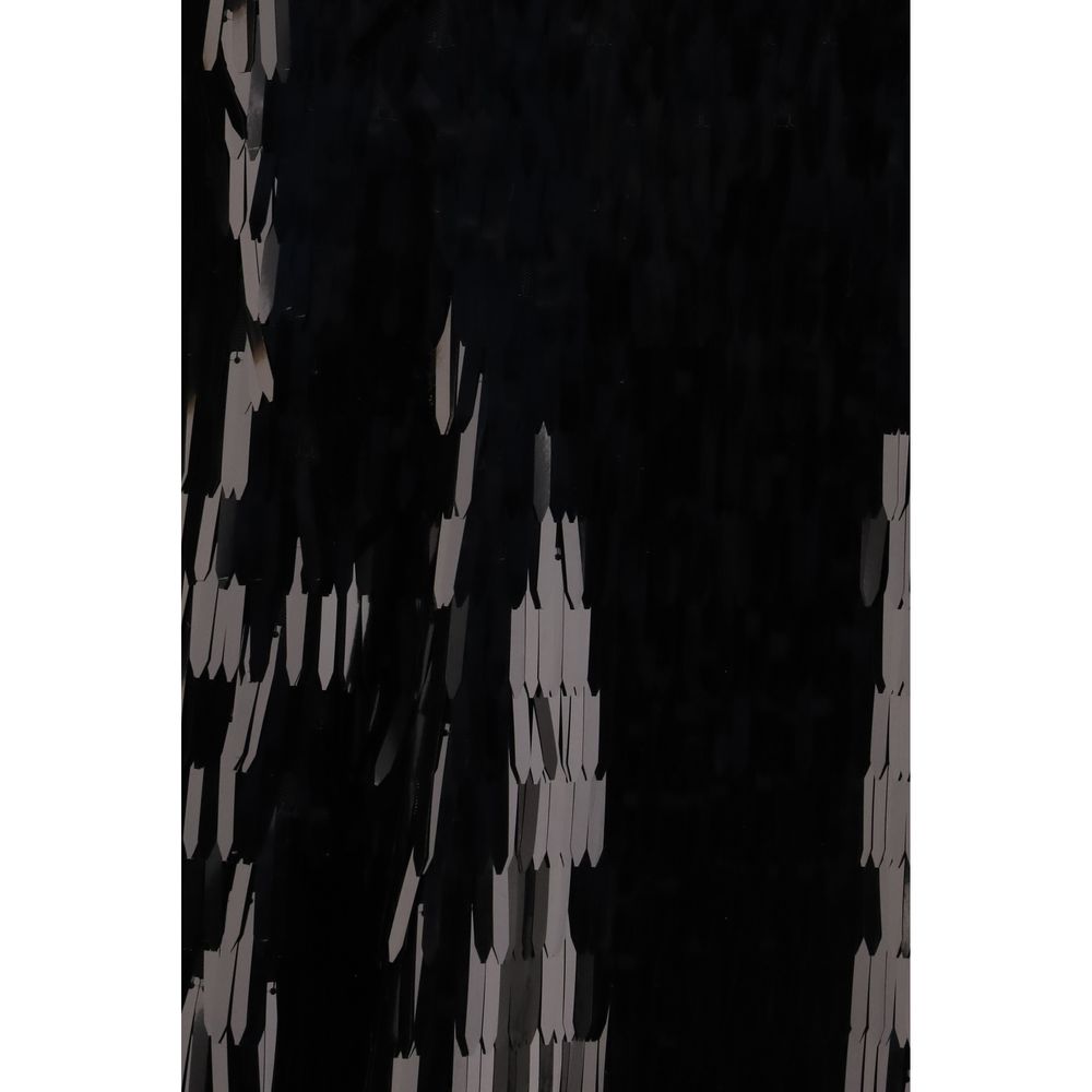 Self-Portrait Black Polyester Midi Skirt | Regal Royce