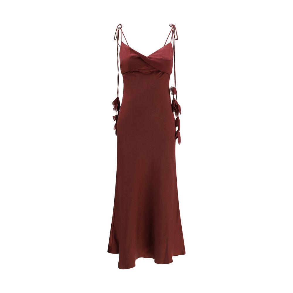 Self-Portrait Bordeaux Polyester Casual Dress | Regal Royce