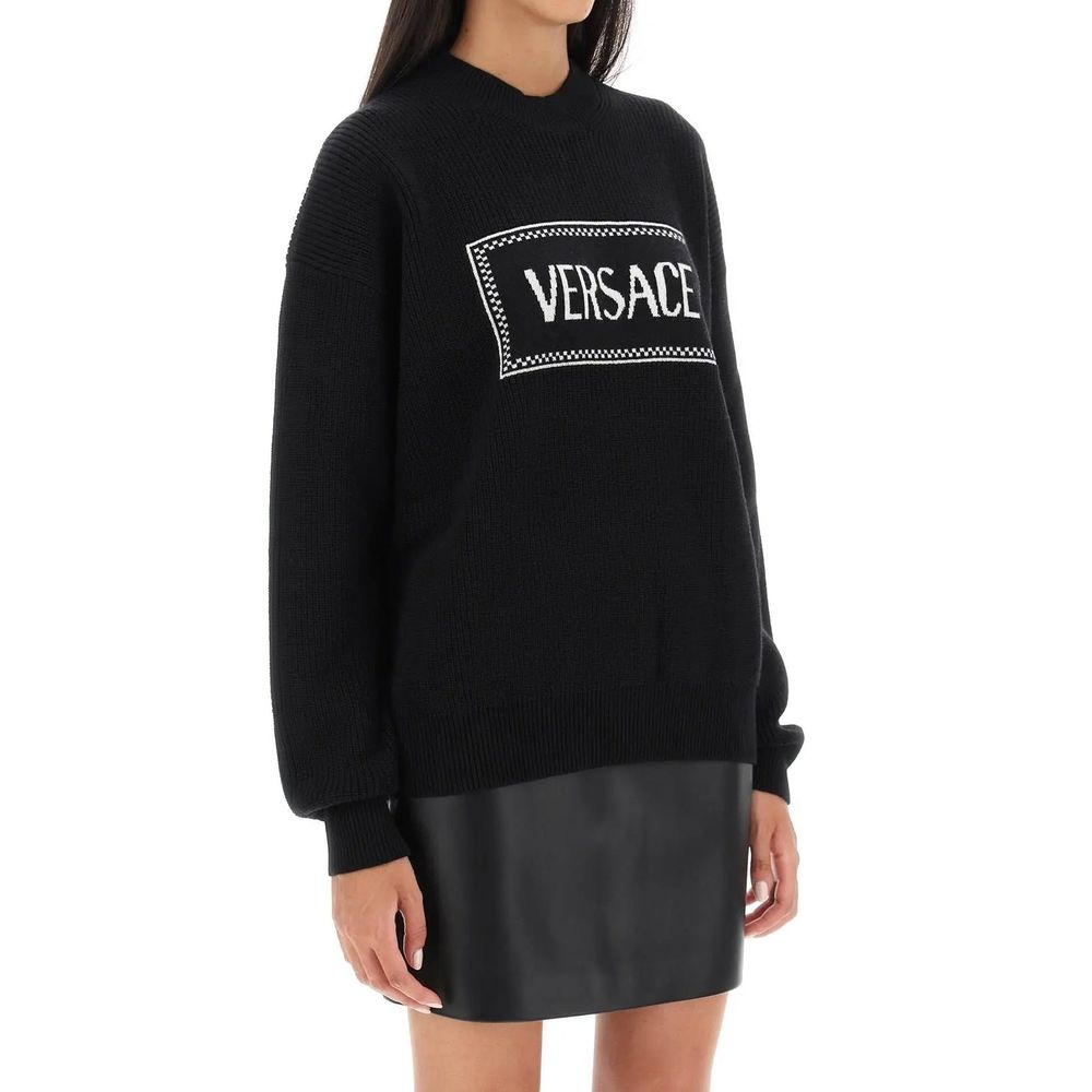 Versace Black Wool Sweatshirt | Regal Royce