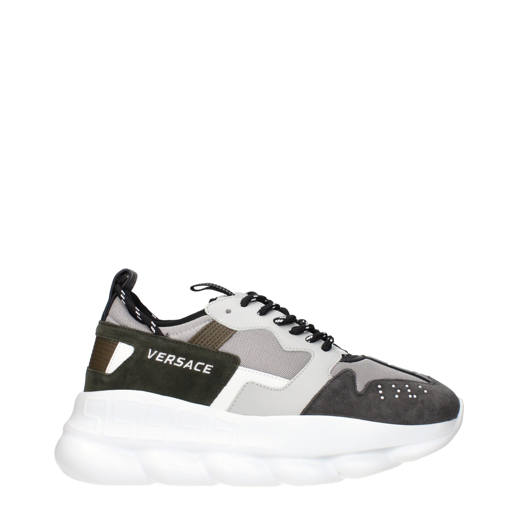 Versace Gray Fabric Chunky Sneakers | Regal Royce