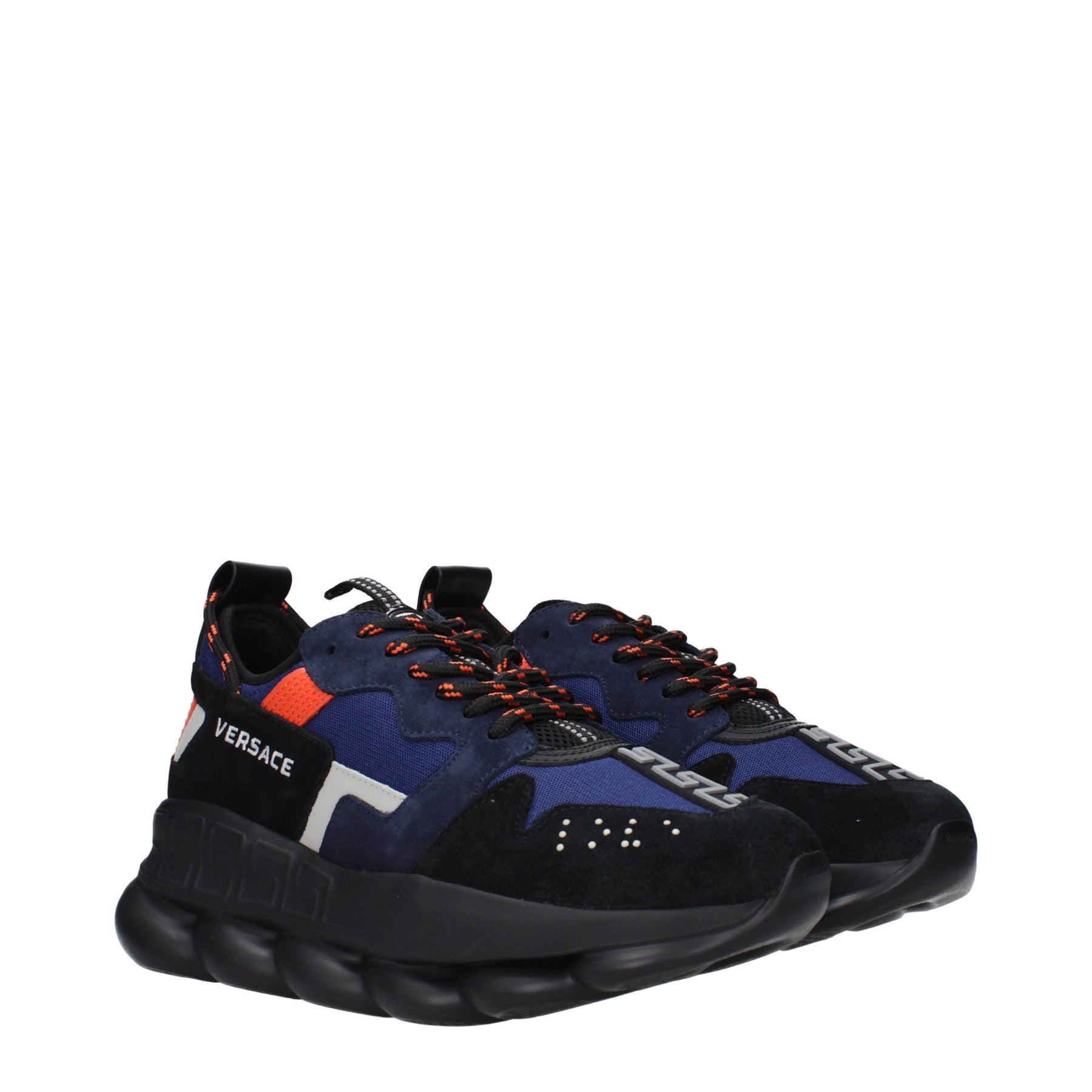 Versace Blue Fabric Athletic Sneakers | Regal Royce