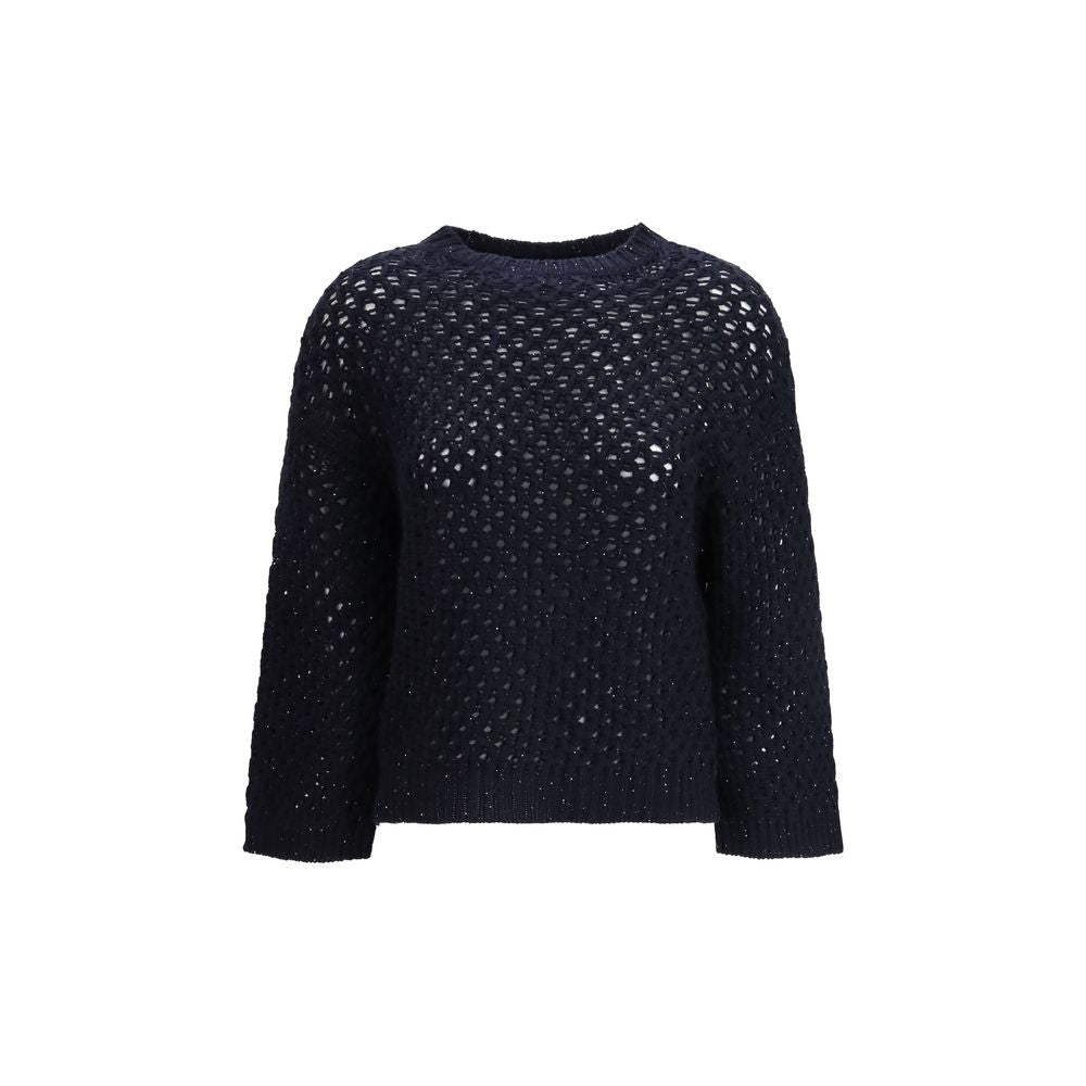 Fabiana Filippi Black Fleece Wool Sweatshirt | Regal Royce