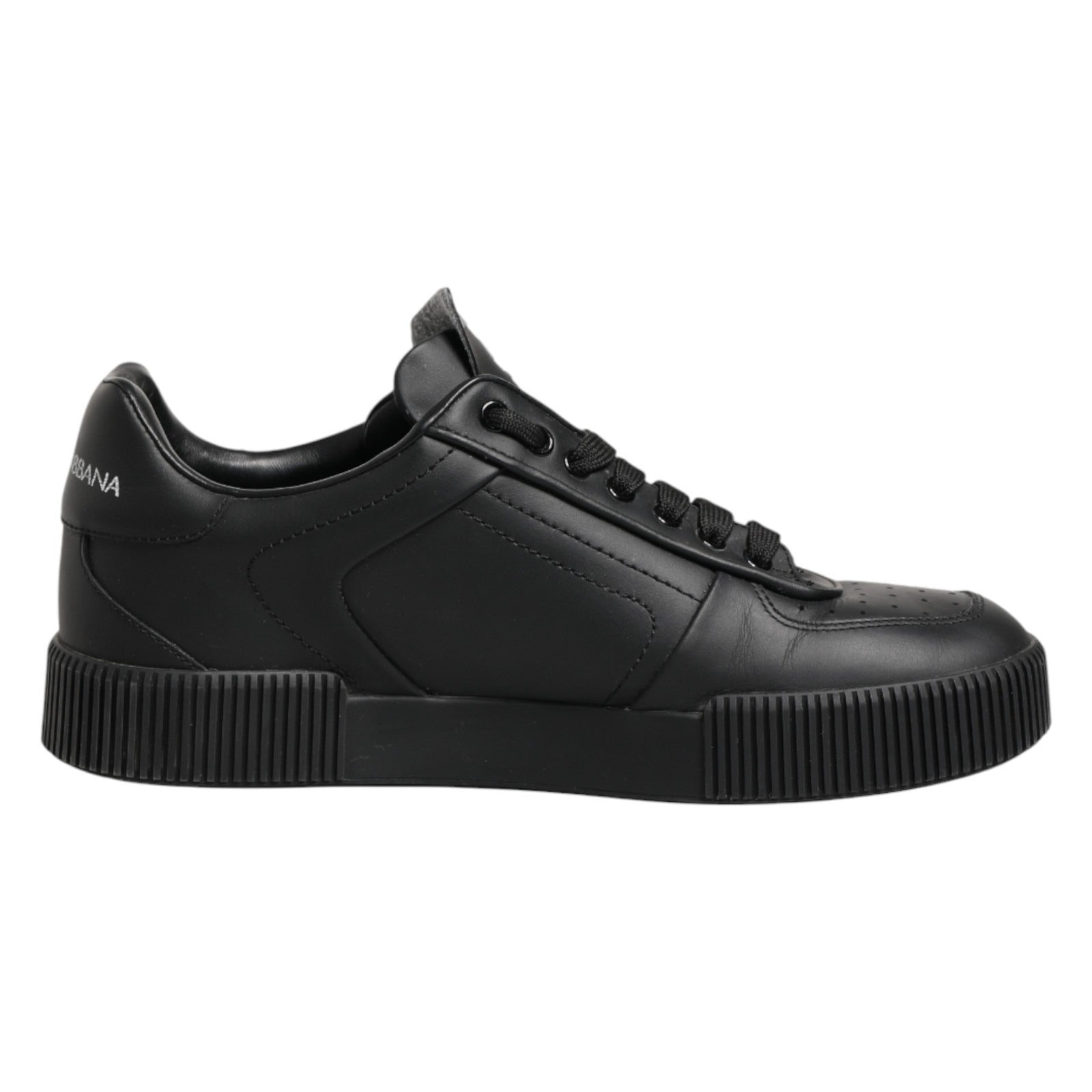 Dolce & Gabbana Black MIAMI Calf Low Top Men Sneakers Shoes | Regal Royce