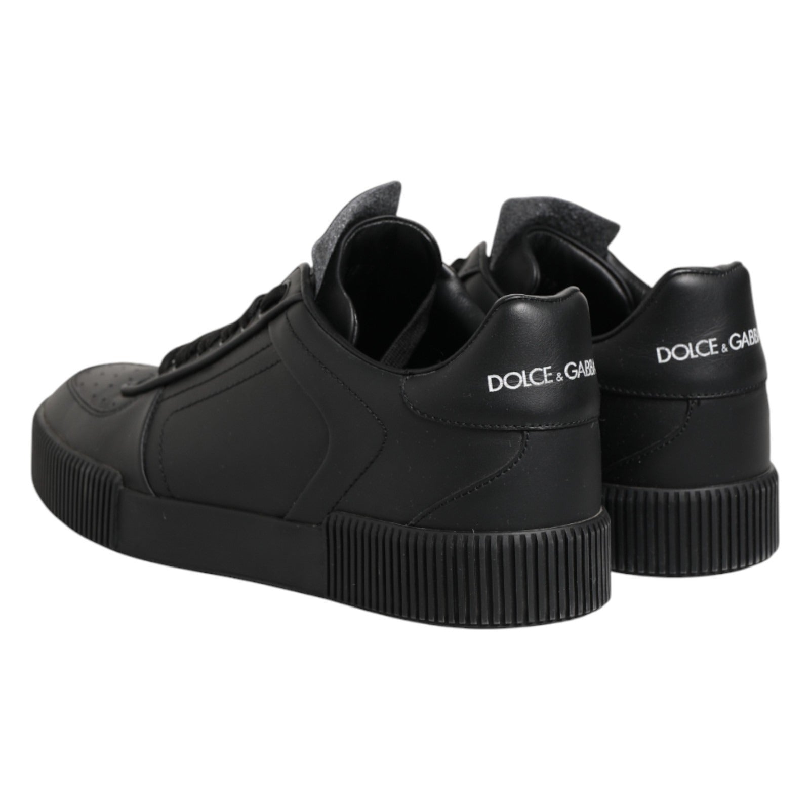 Dolce & Gabbana Black MIAMI Calf Low Top Men Sneakers Shoes | Regal Royce