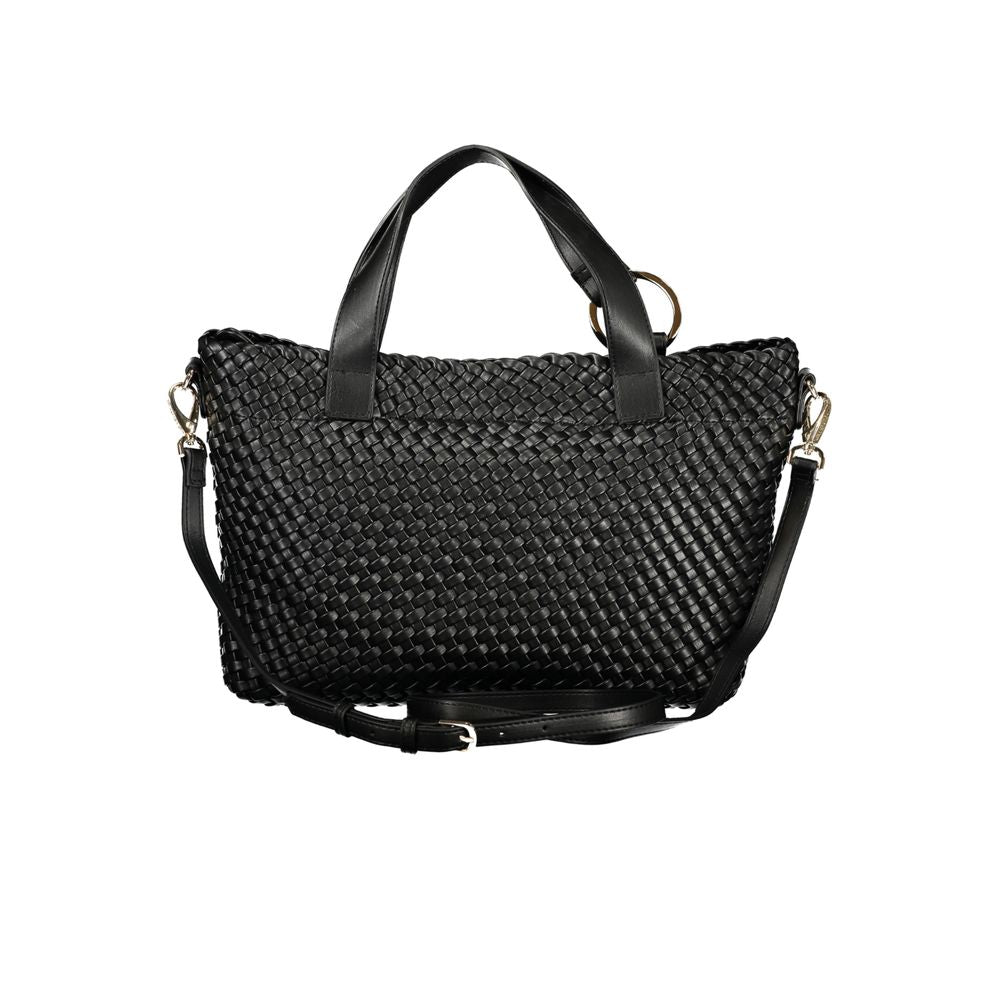 Mario Valentino Black Polyurethane Women Handbag | Regal Royce
