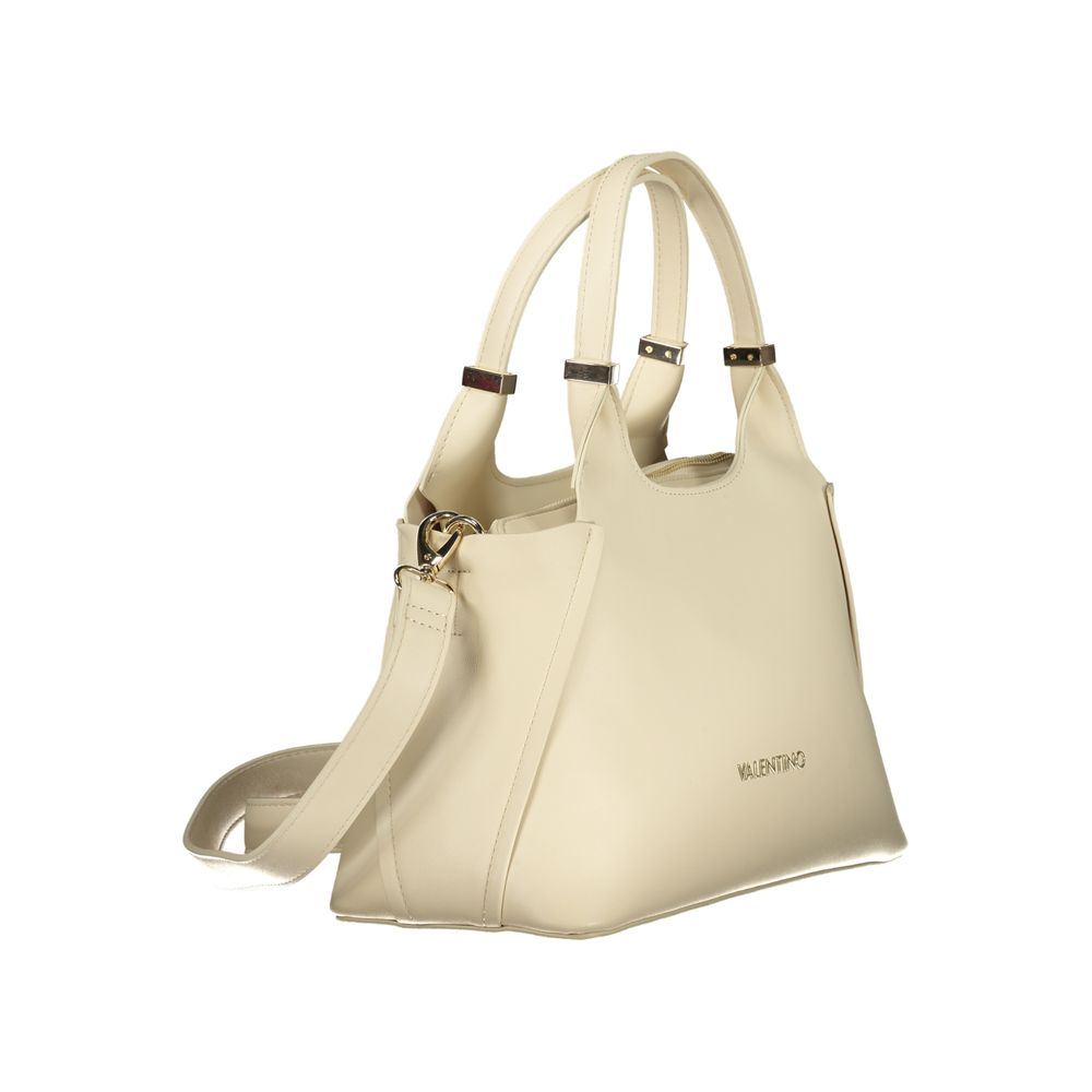 Mario Valentino Beige Polyurethane Women Handbag | Regal Royce