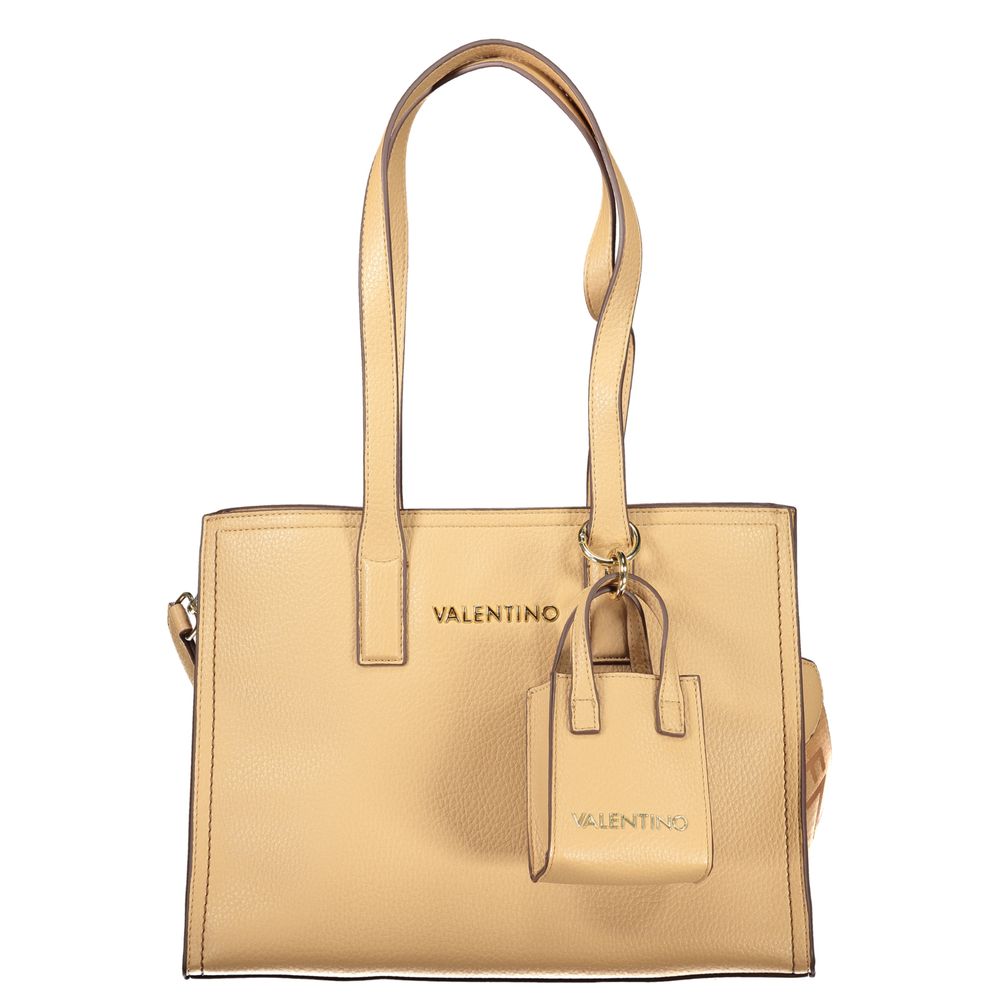 Mario Valentino Beige Polyurethane Women Handbag | Regal Royce