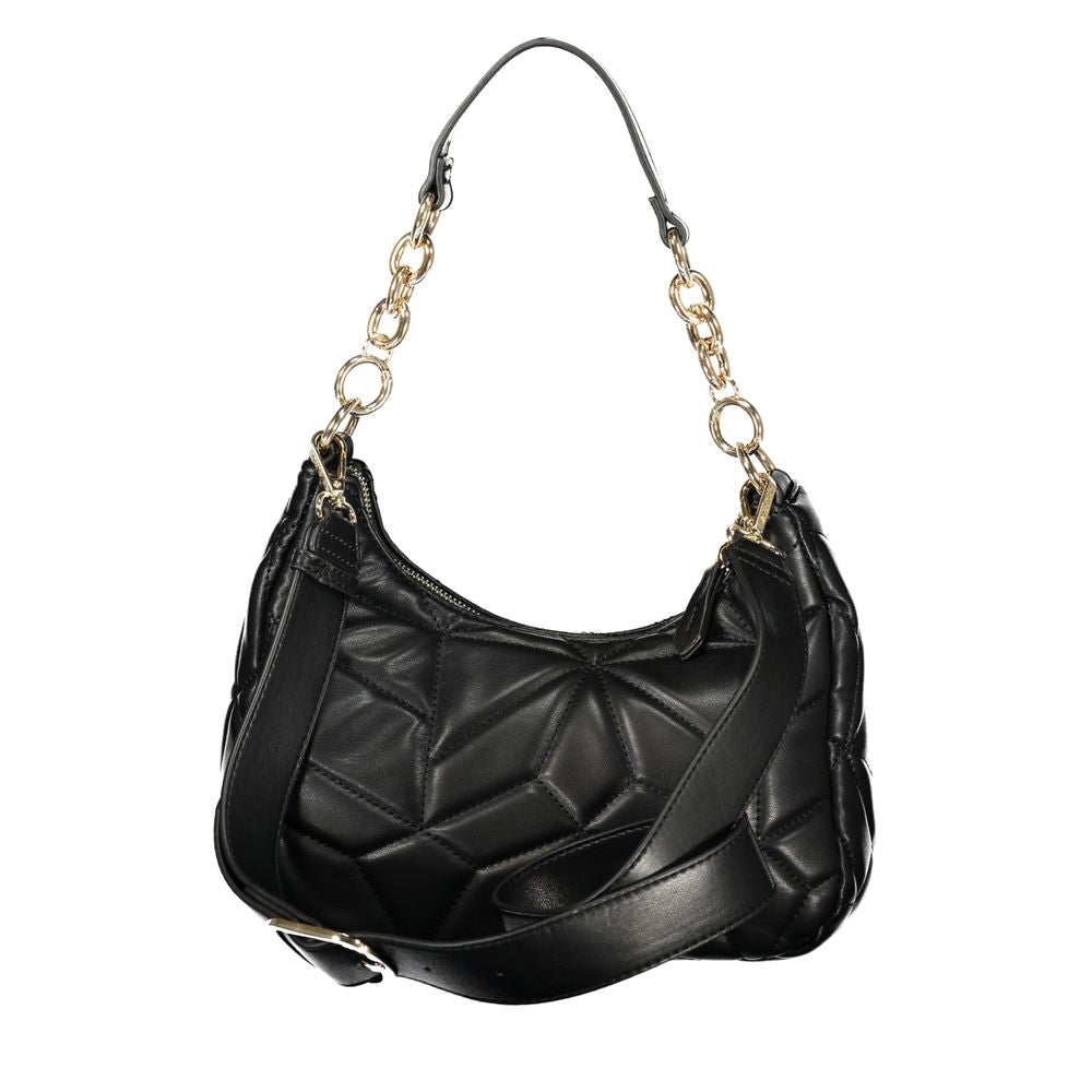 Mario Valentino Black Polyurethane Women Handbag | Regal Royce