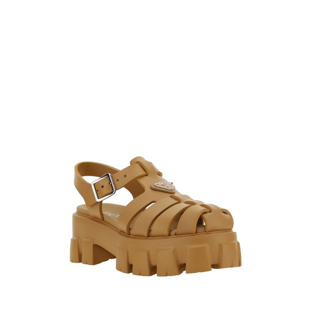 Prada Brown Acetate Platform Sandals | Regal Royce