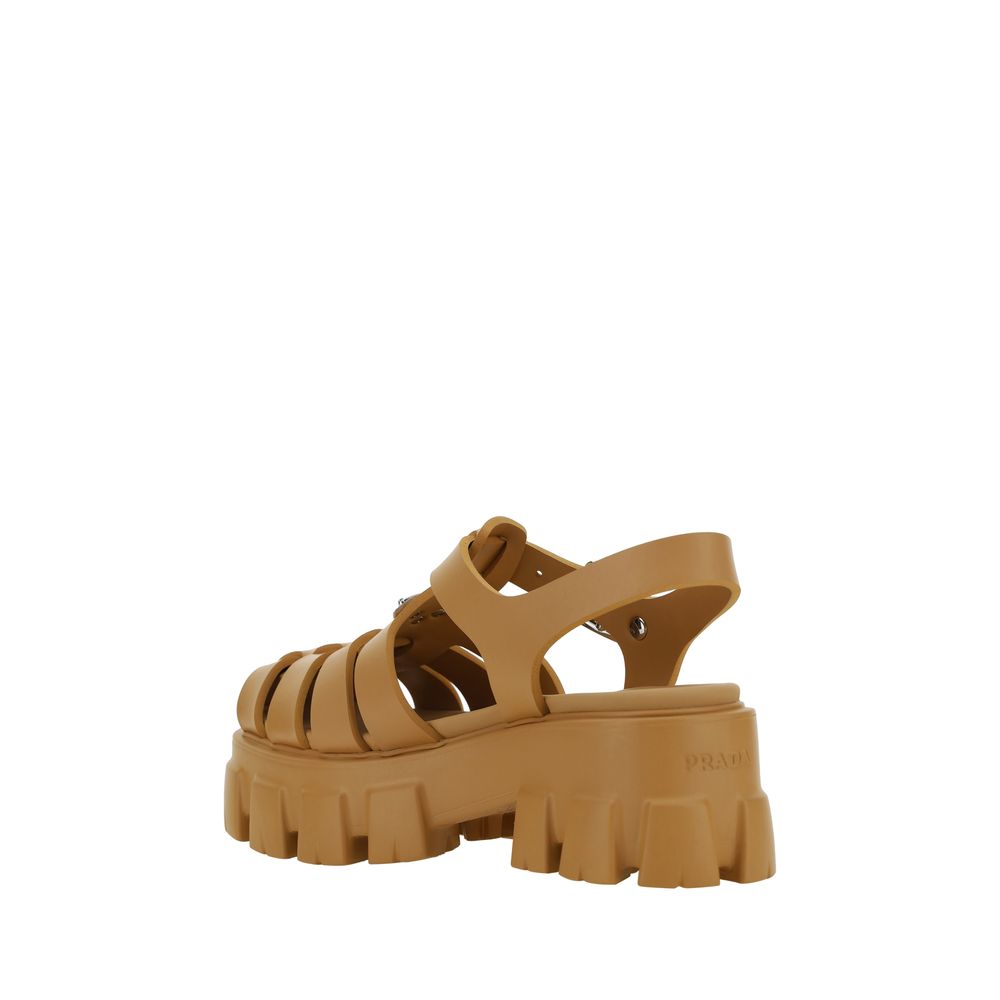 Prada Brown Acetate Platform Sandals | Regal Royce