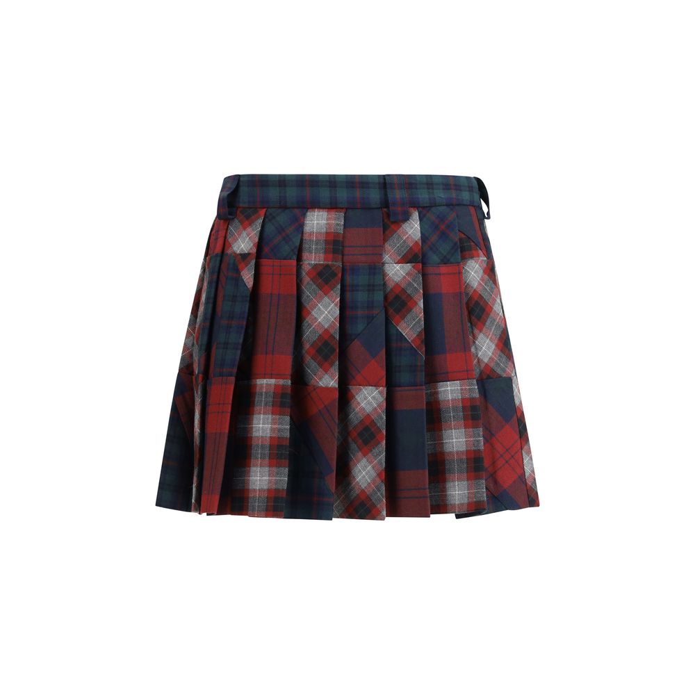 Miu Miu Multicolor Fleece Wool Mini Skirt | Regal Royce