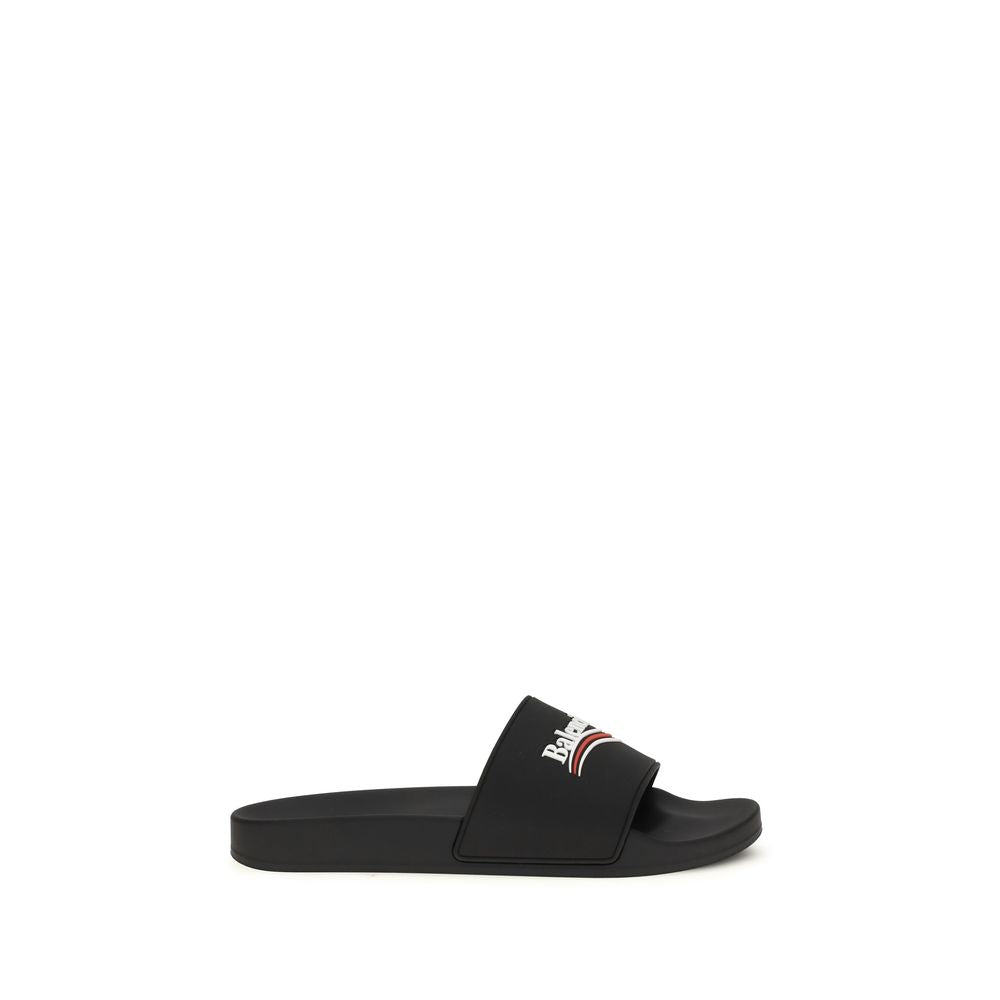 Balenciaga Black Polyurethane Sandals | Regal Royce