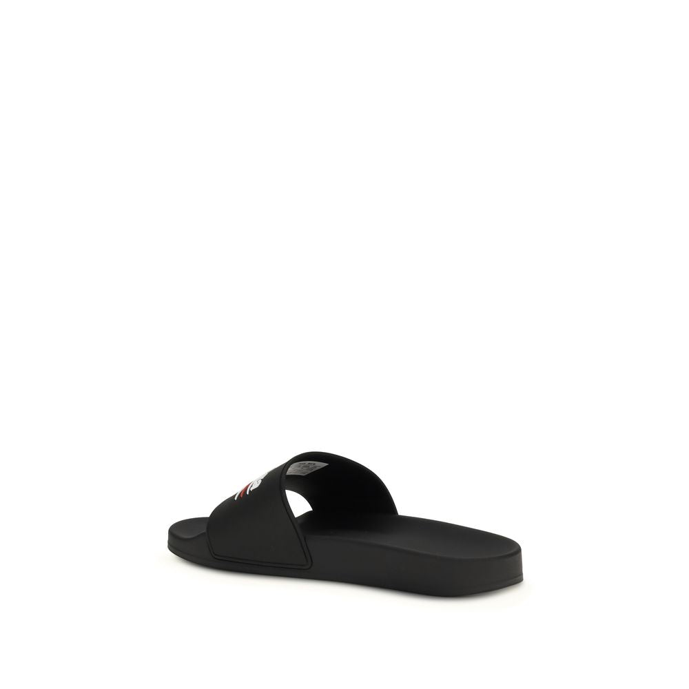 Balenciaga Black Rubber Slippers | Regal Royce