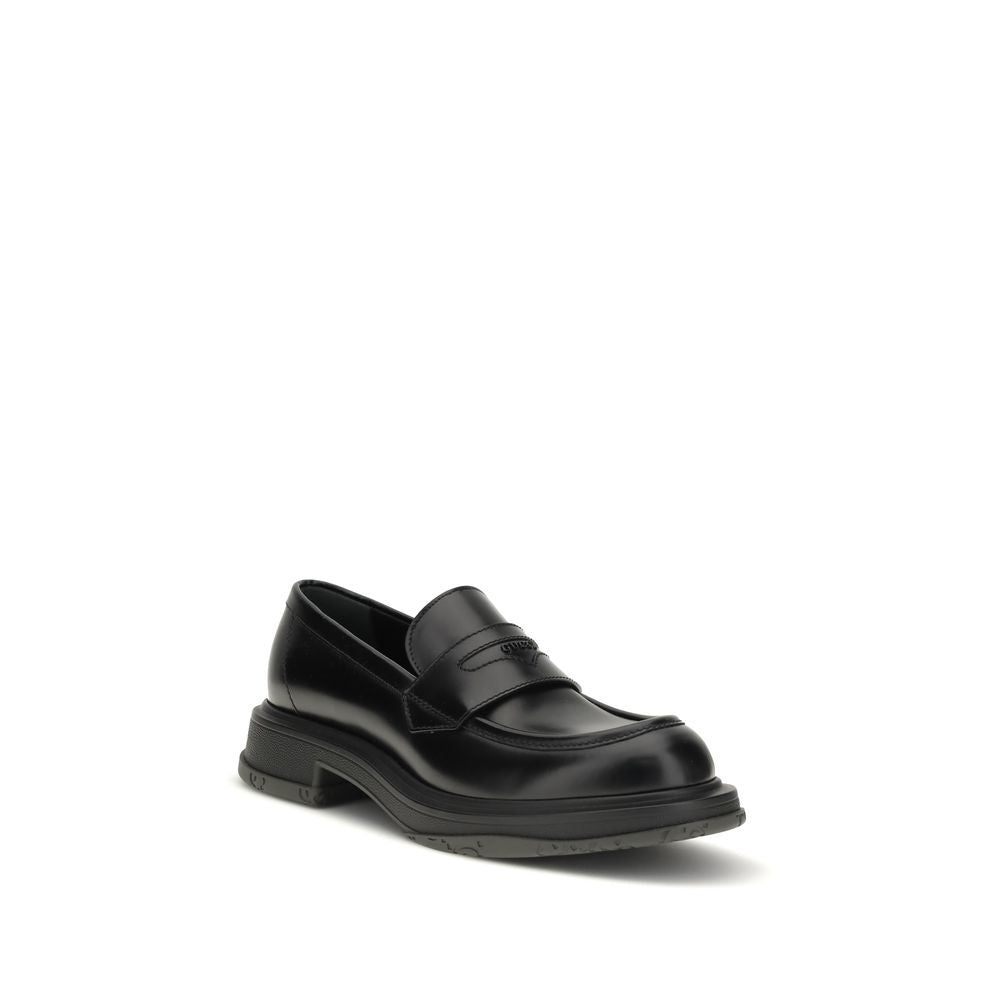 Gucci Black Calf Leather Bos Taurus Slip-On Loafers | Regal Royce