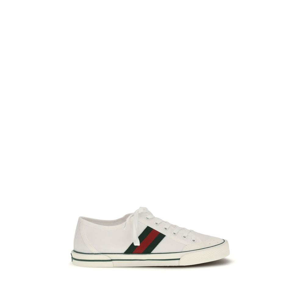 Gucci White Cotton Low Top Sneakers | Regal Royce