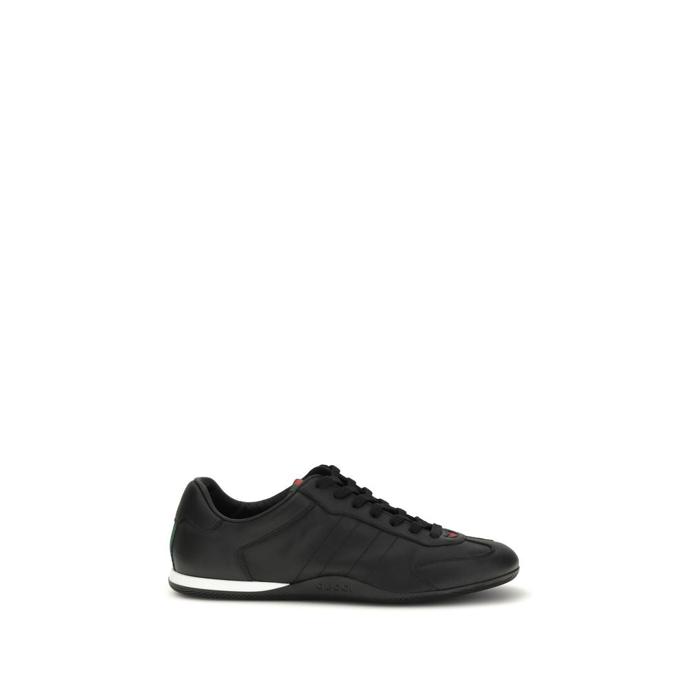 Gucci Black Calf Leather Bos Taurus Low Top Sneakers | Regal Royce