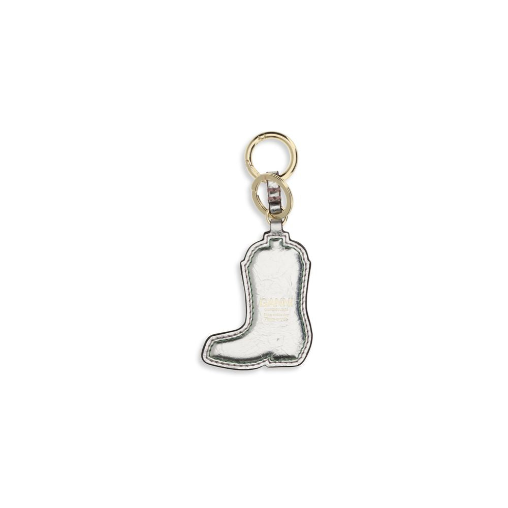 Ganni Silver Polyethylene Keychain | Regal Royce