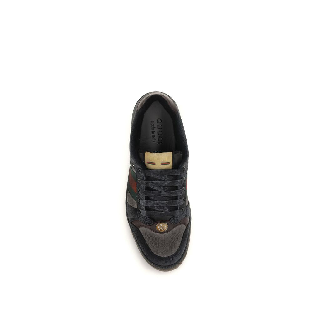 Gucci Black Calf Leather Bos Taurus Low Top Sneakers | Regal Royce