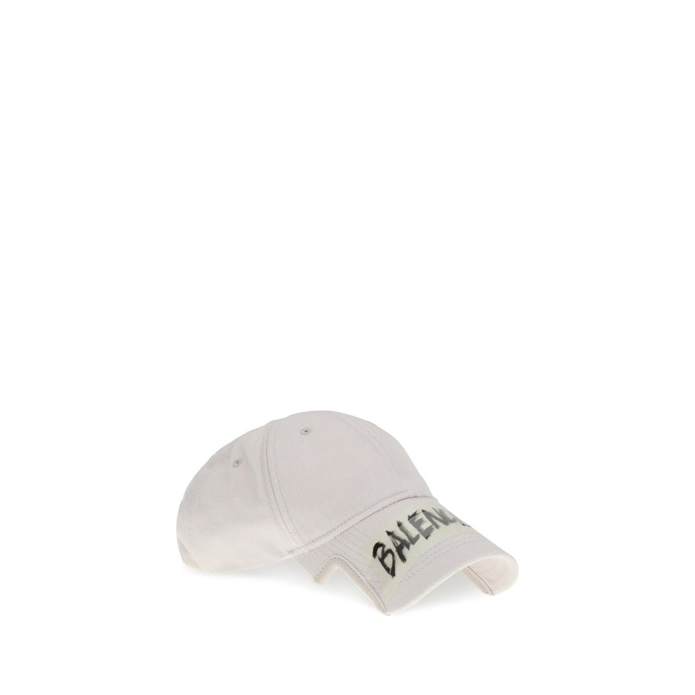 Balenciaga White Cotton Cap (Baseball Hat) | Regal Royce