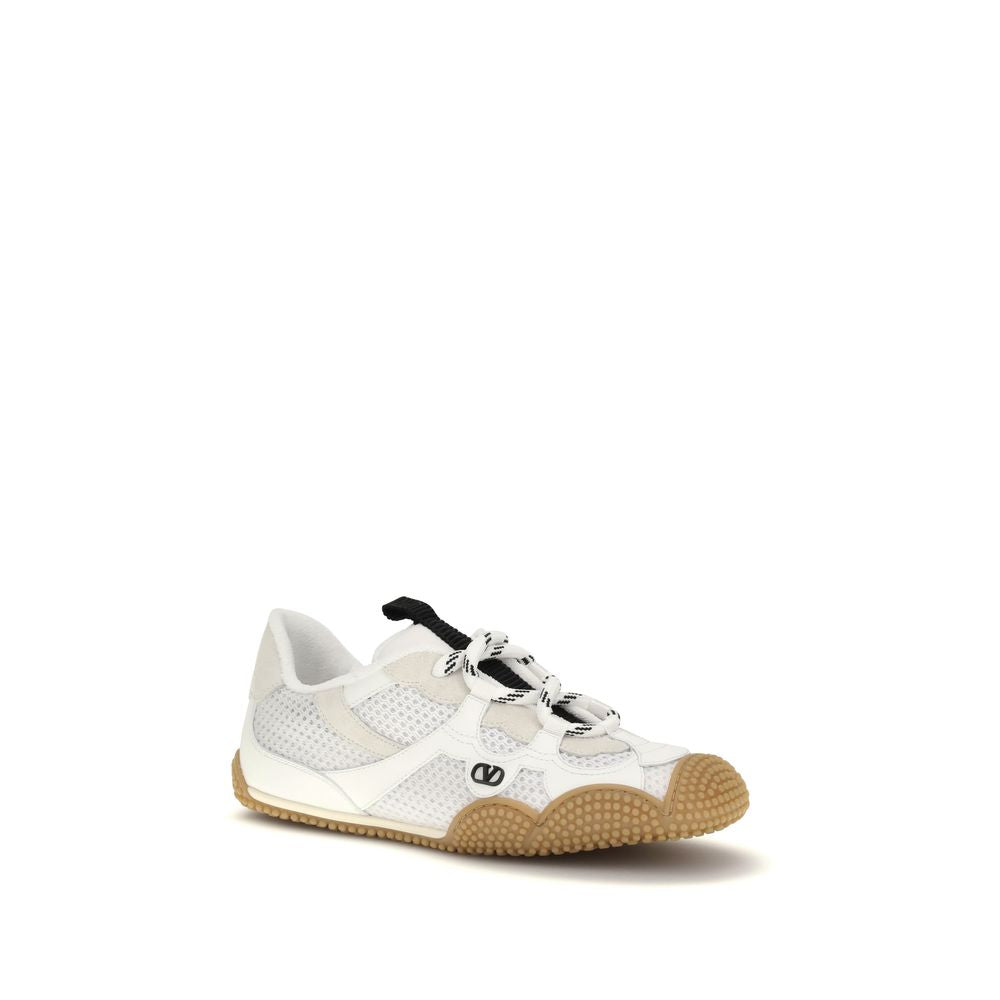 Valentino Garavani White Polyamide Athletic Sneakers | Regal Royce