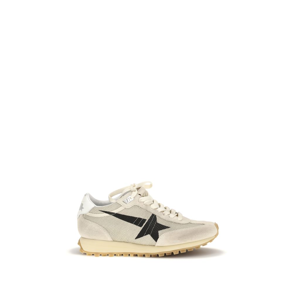 Golden Goose Beige Polyamide Athletic Sneakers | Regal Royce