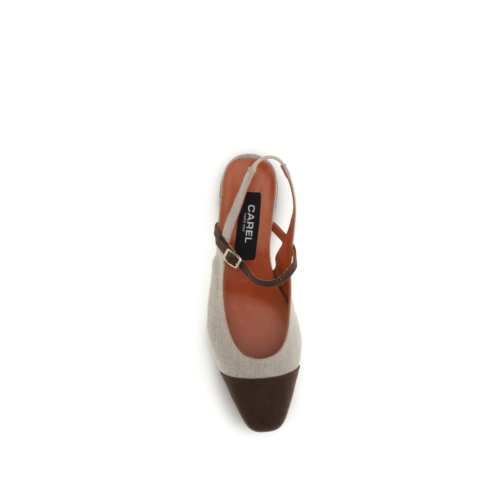 Carel Paris Beige Cotton Ballet Flats | Regal Royce
