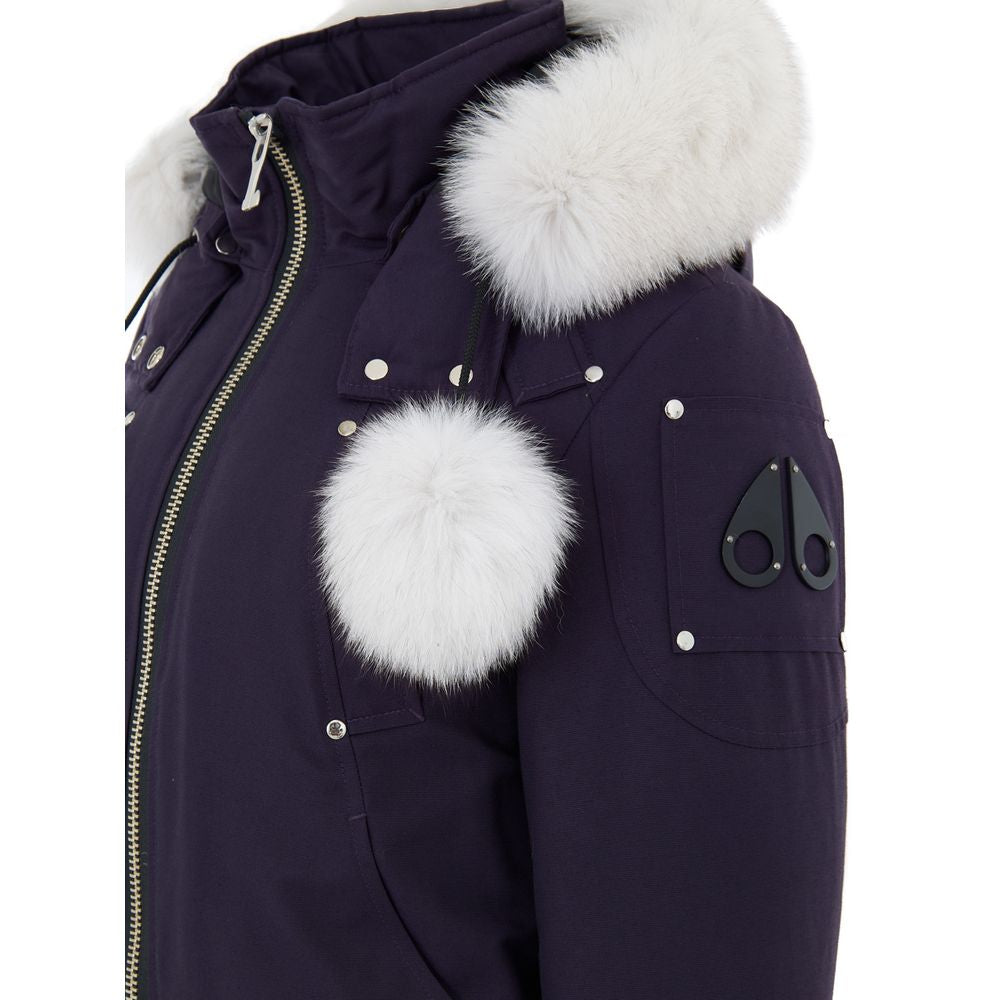 Moose Knuckles Purple Cotton Bomber | Regal Royce