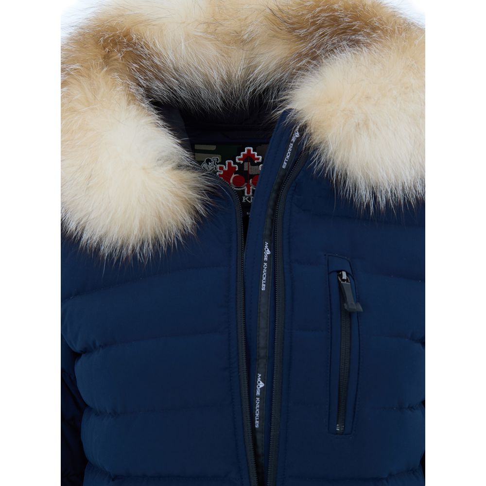Moose Knuckles Blue Cotton Coat | Regal Royce