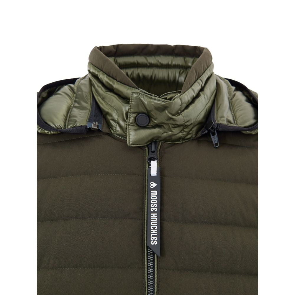 Moose Knuckles Green Nylon Coat | Regal Royce