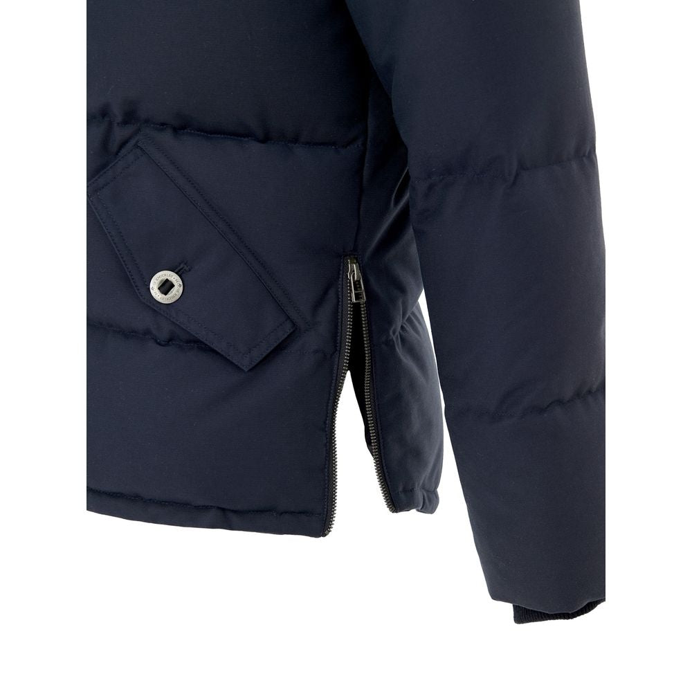 Moose Knuckles Blue Nylon Coat | Regal Royce