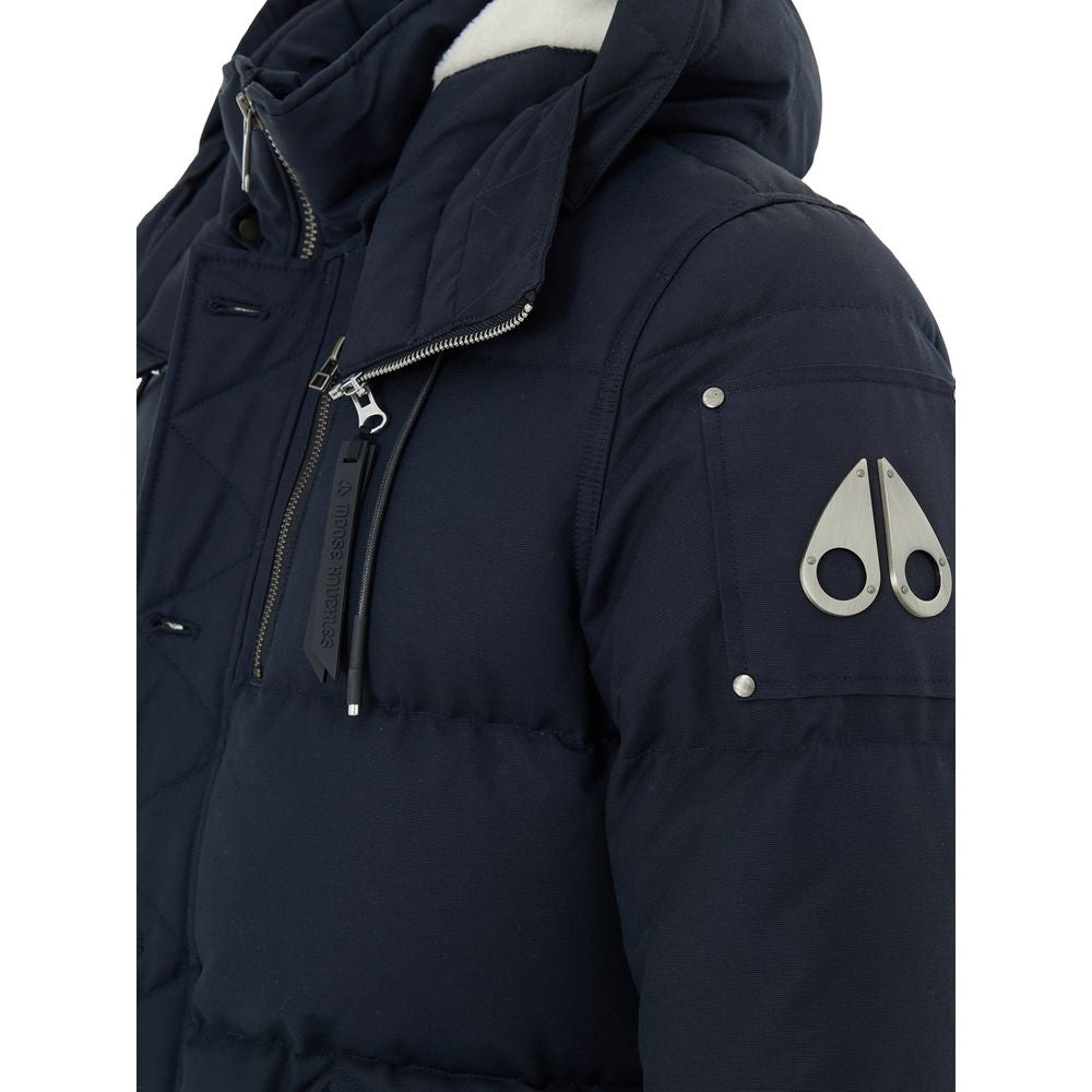 Moose Knuckles Blue Nylon Coat | Regal Royce