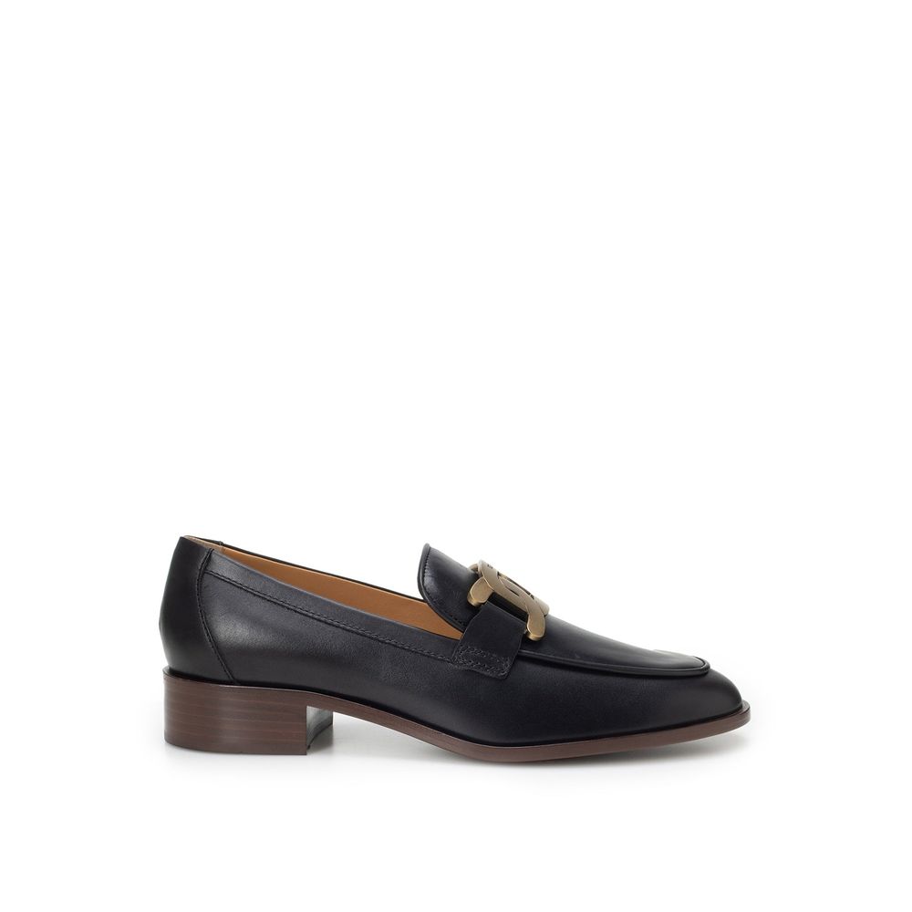 Tod's Black Calfskin Slip-On Loafers | Regal Royce