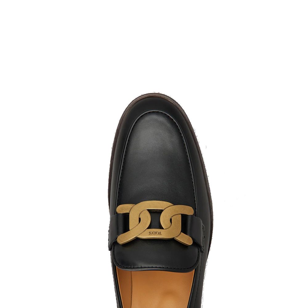 Tod's Black Calfskin Slip-On Loafers | Regal Royce
